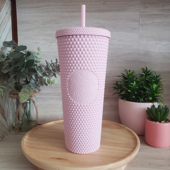 Soft Touch Baby Pink Starbucks Indonesia Soft Pink Studded Tumbler Overseas 💓 - Picture 1 of 6
